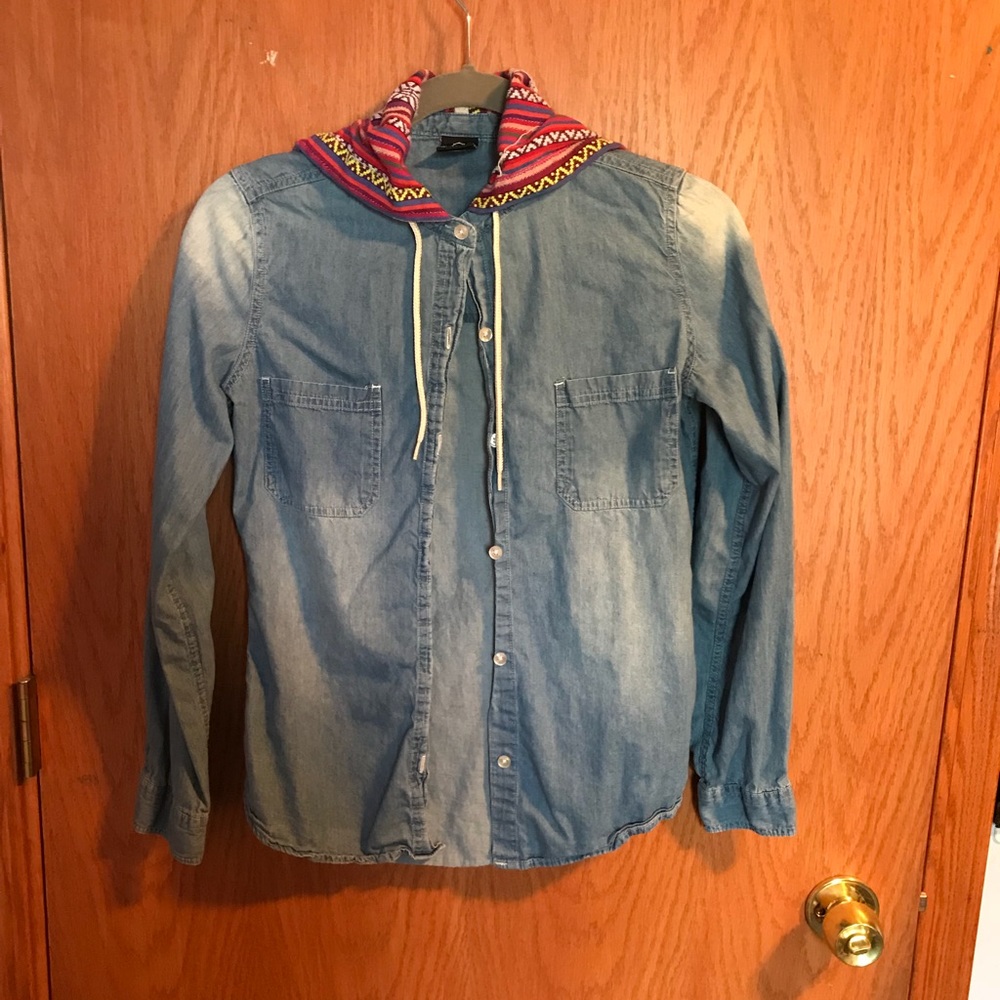 Denim button up